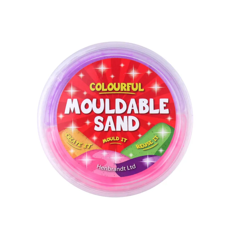 2 Coloured Mouldable Sand Tub - Pink & Purple