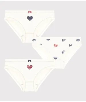 3-Pack Heart  Girls' Underwear - Petit Bateau SP25