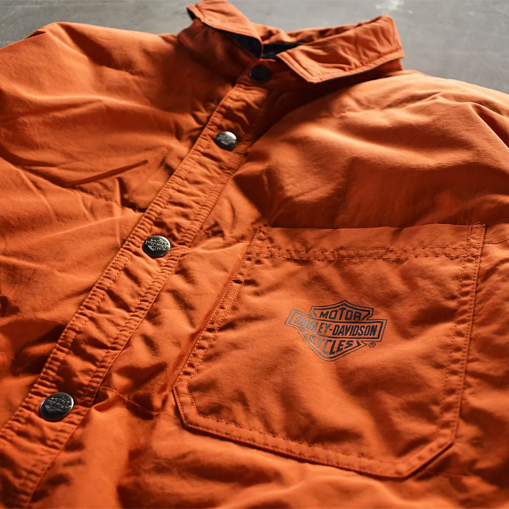 90’s Harley-Davidson リバーシブル 中綿入り ナイロンジャケット 220108