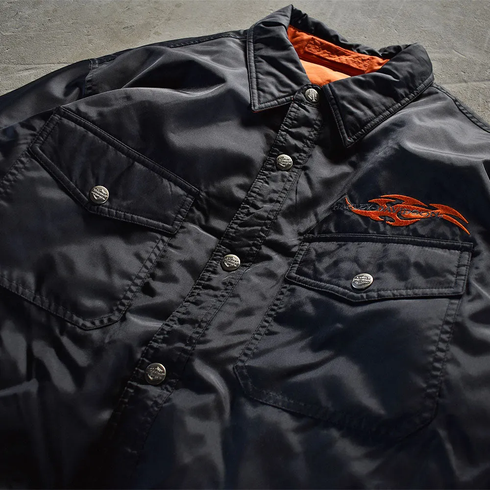 90’s Harley-Davidson リバーシブル 中綿入り ナイロンジャケット 220108