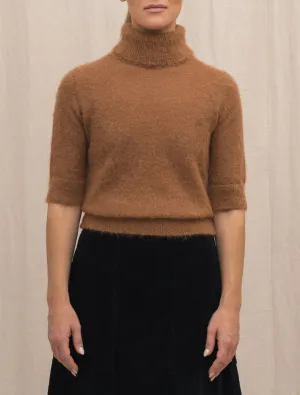 Alpaca Rollneck Short Sleeve Terracotta