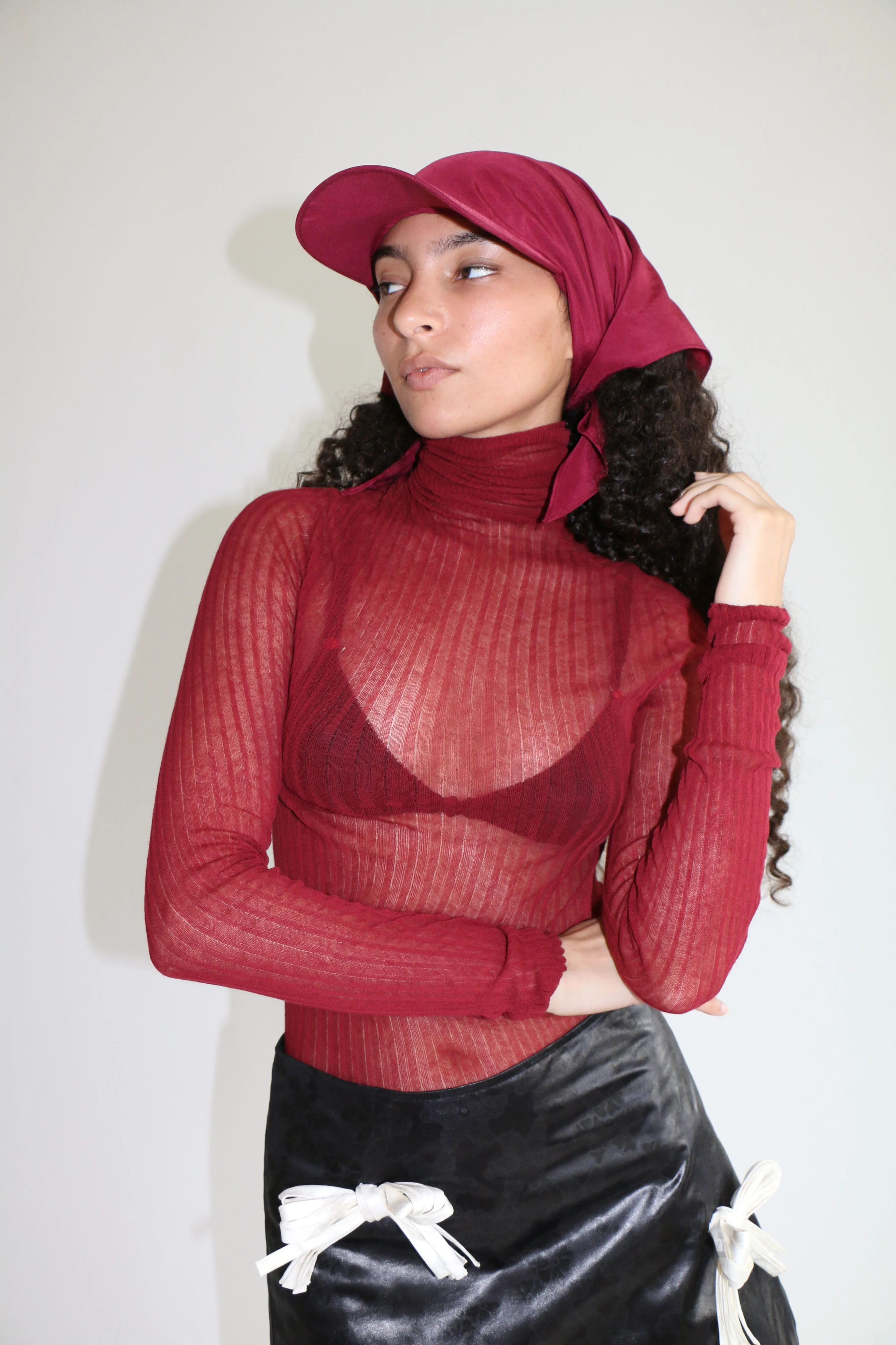Anemone Red Tulle Skivvy