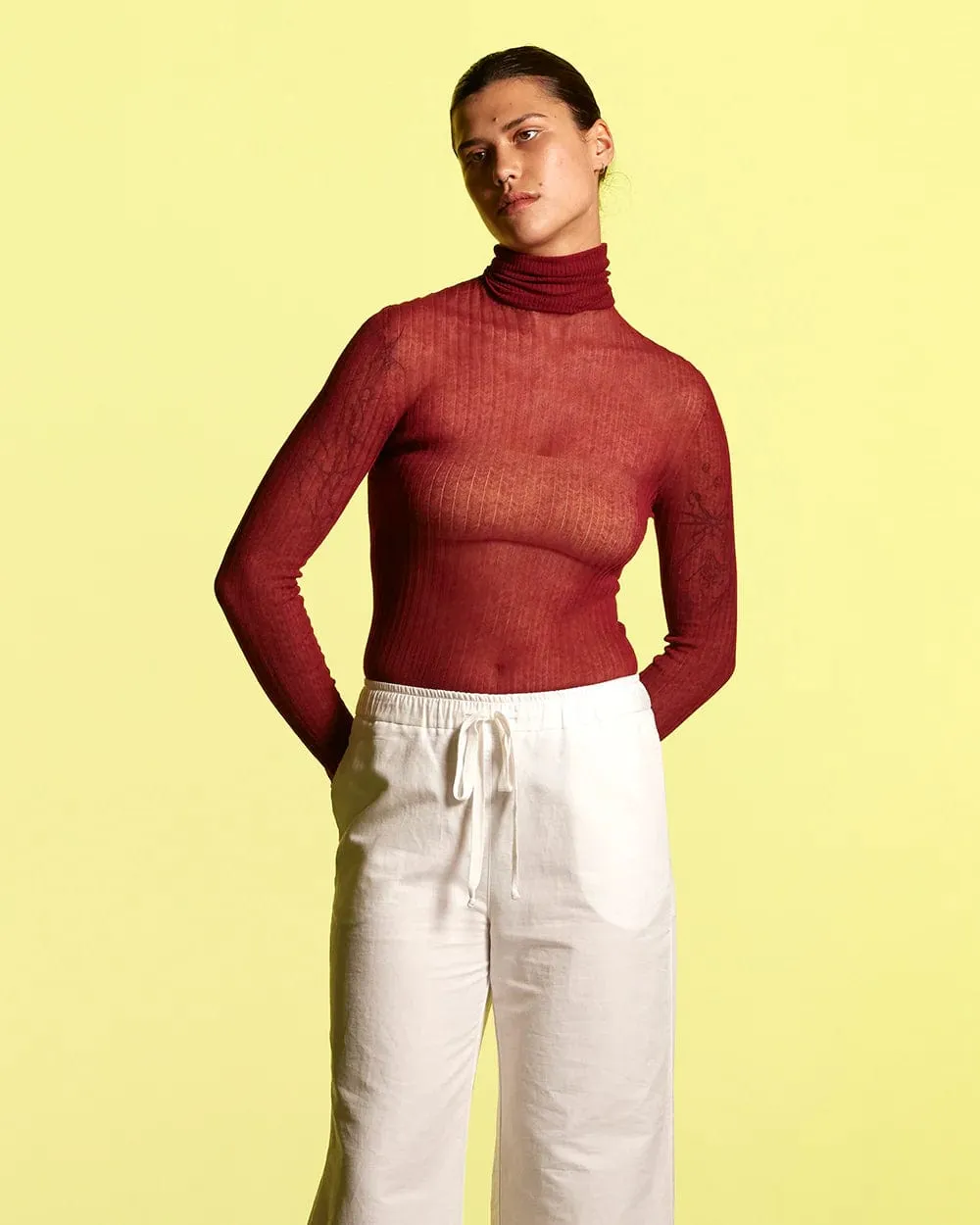 Anemone Red Tulle Skivvy