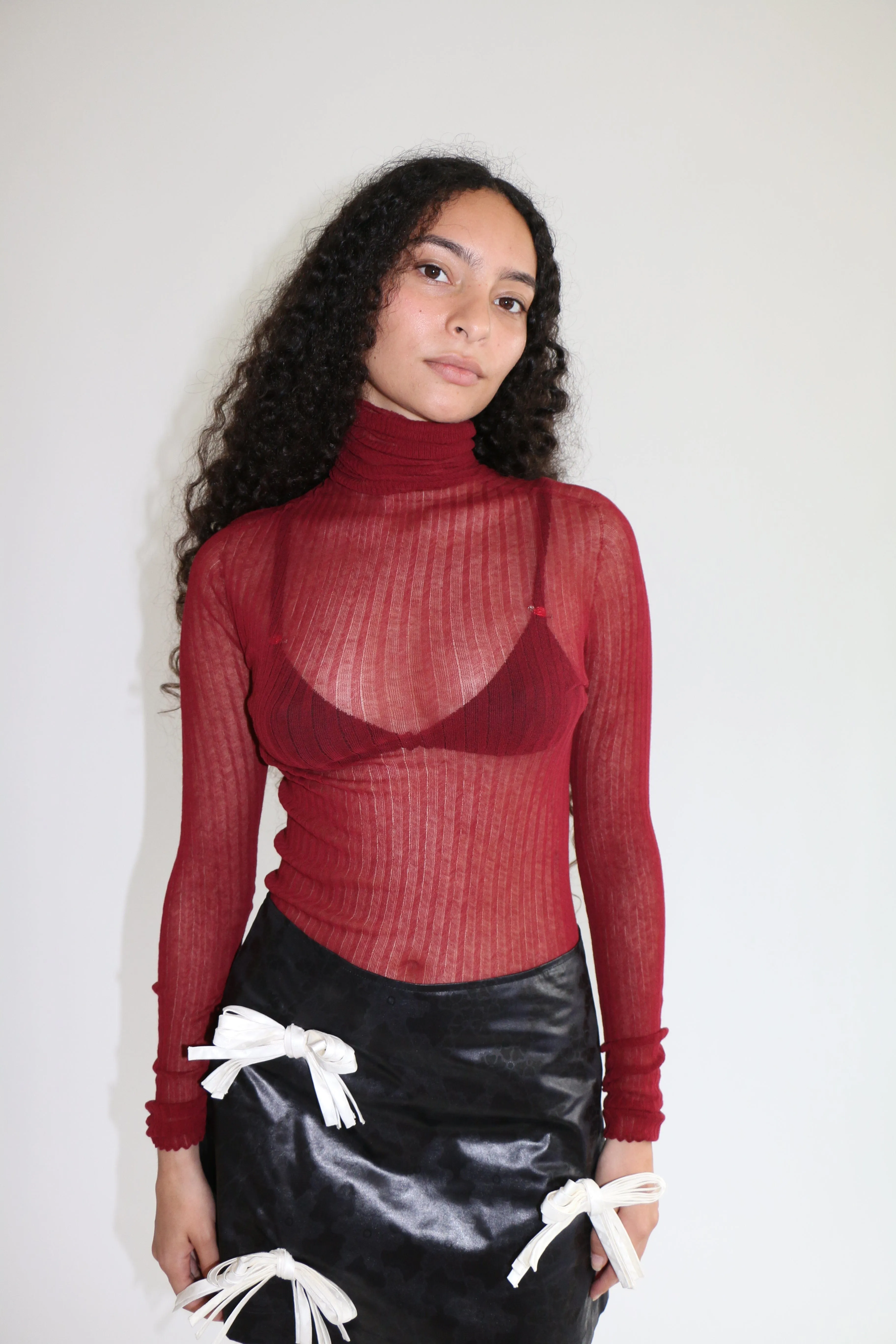 Anemone Red Tulle Skivvy