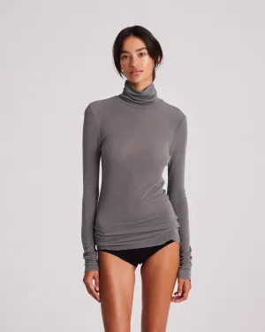 Anna Wool Turtleneck - Dark Gull Grey