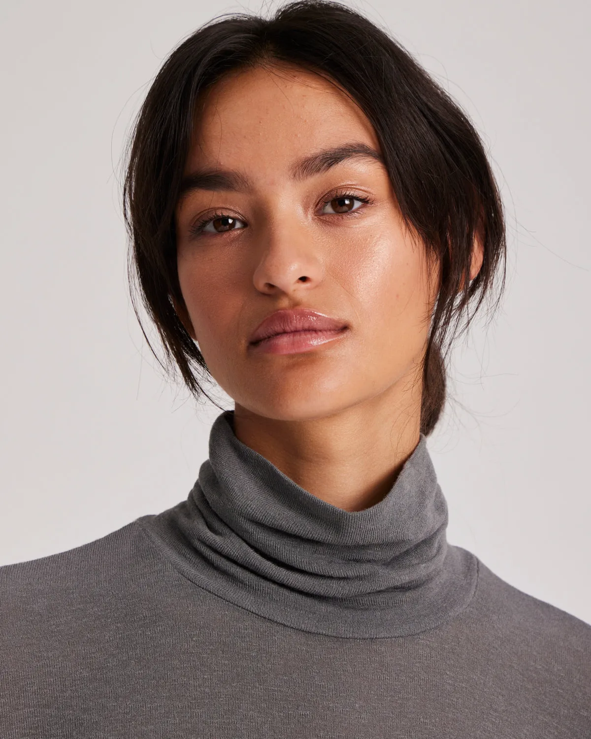 Anna Wool Turtleneck - Dark Gull Grey