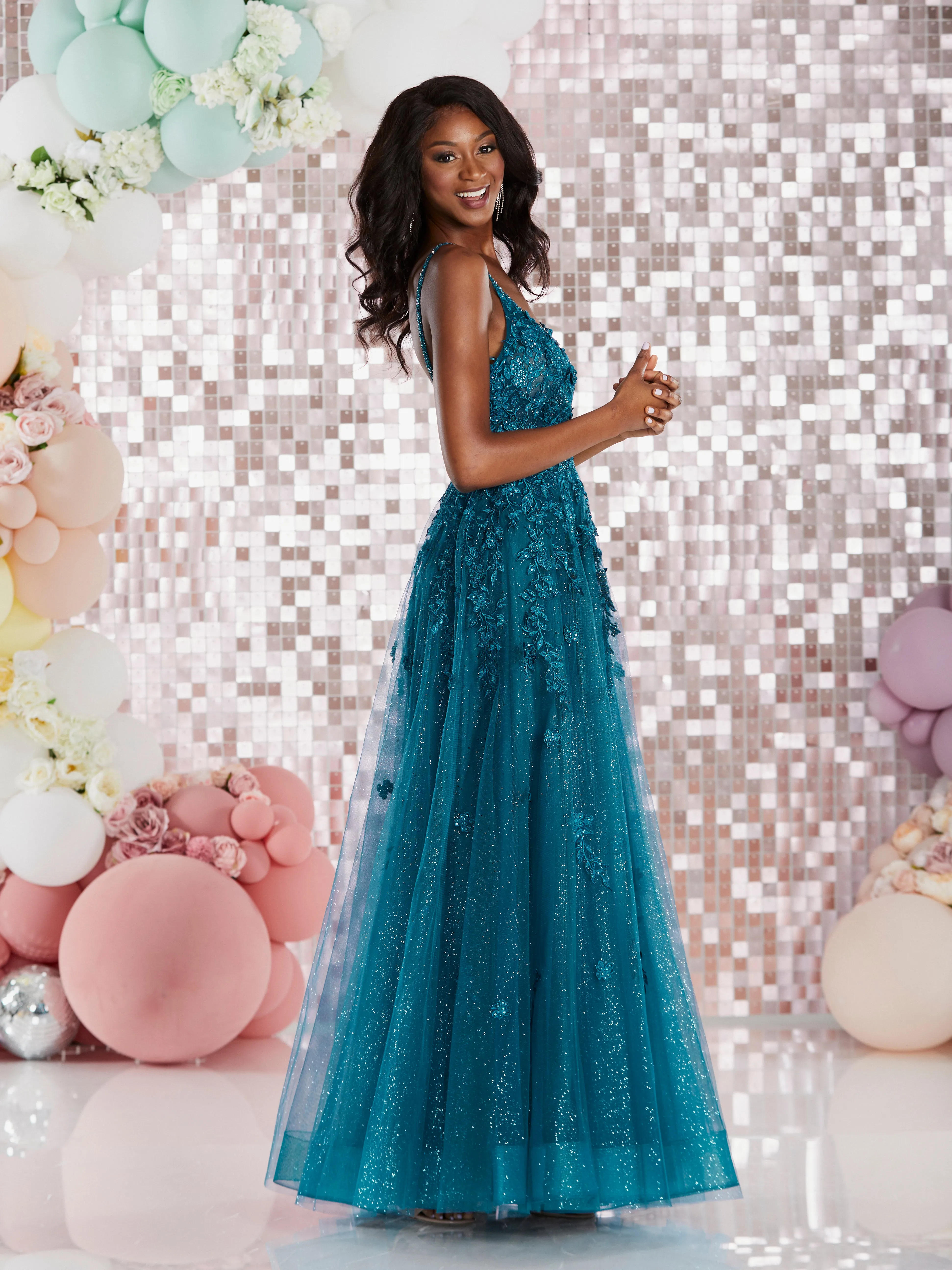 Aproni by Tiffany’s tulle prom dress ballgown 4 colours royal, teal , pale blue