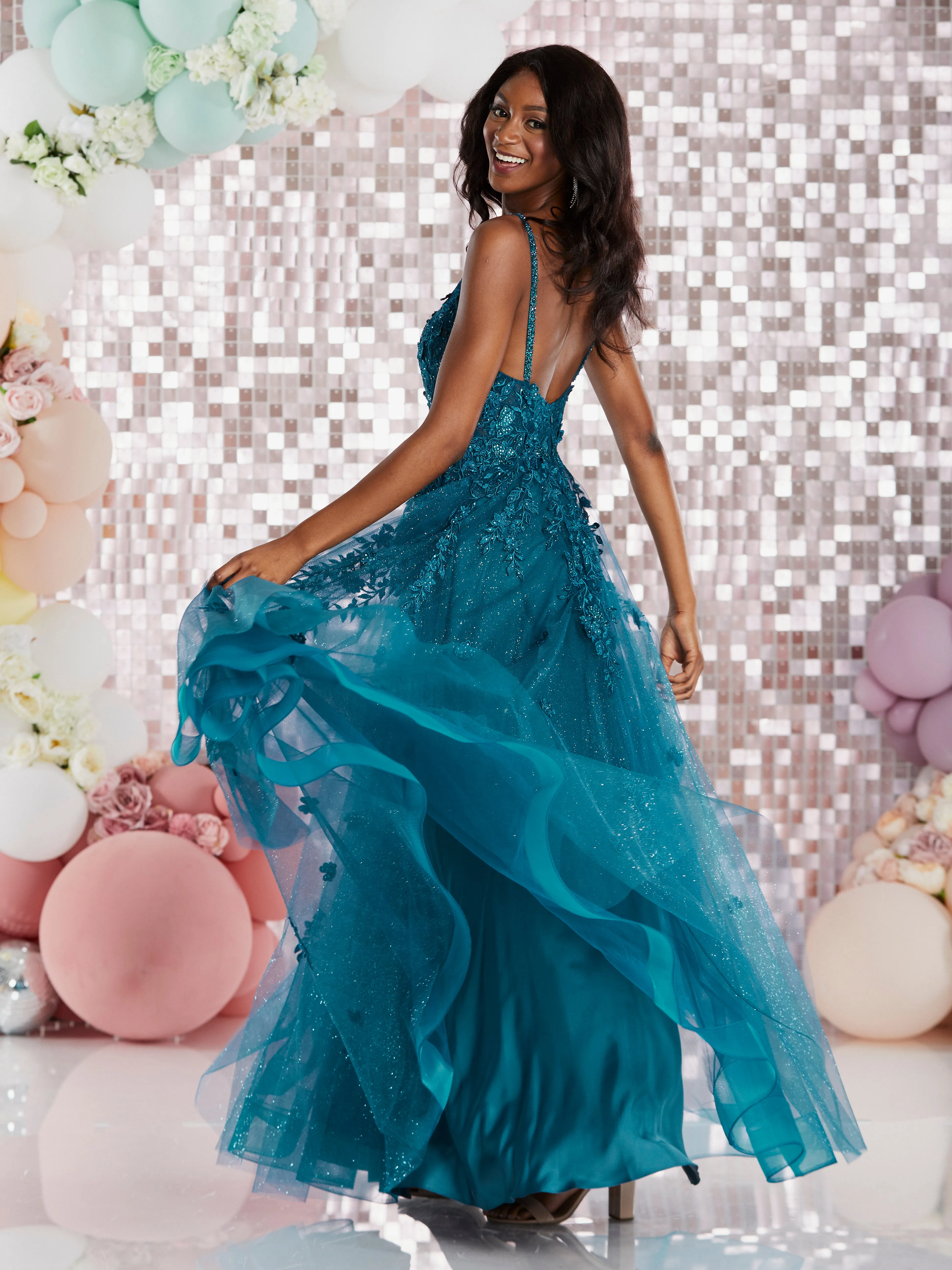 Aproni by Tiffany’s tulle prom dress ballgown 4 colours royal, teal , pale blue