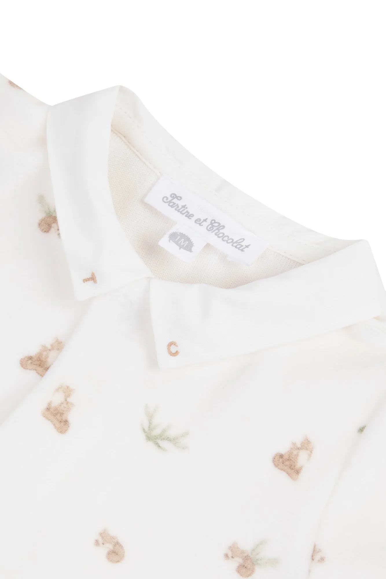 Babygrow - Sand Velvet Print Fox