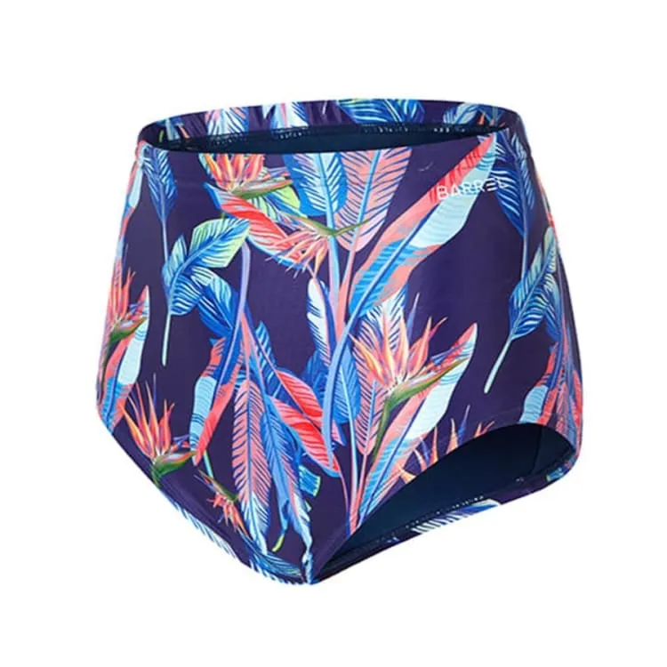Barrel Womens High Waist Bikini Pantie-NEON PINK FLOWER