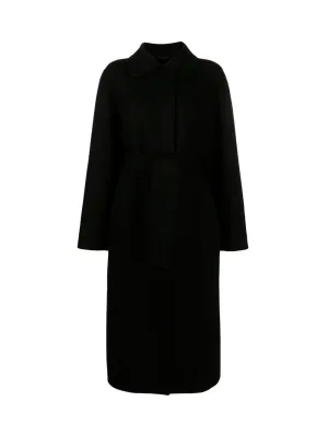 Belted virgin wool coat