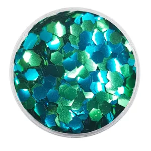 Biodegradable Metallic Aqua Glitter - Chunky Hexagons Glitter