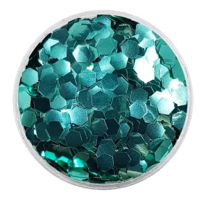 Biodegradable Metallic Turquoise Glitter - Chunky Hexagons Glitter