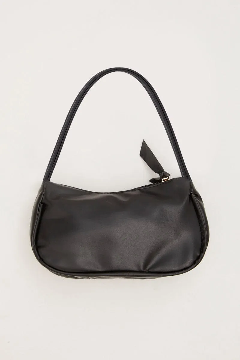 Black Shoulder Baguette Bag