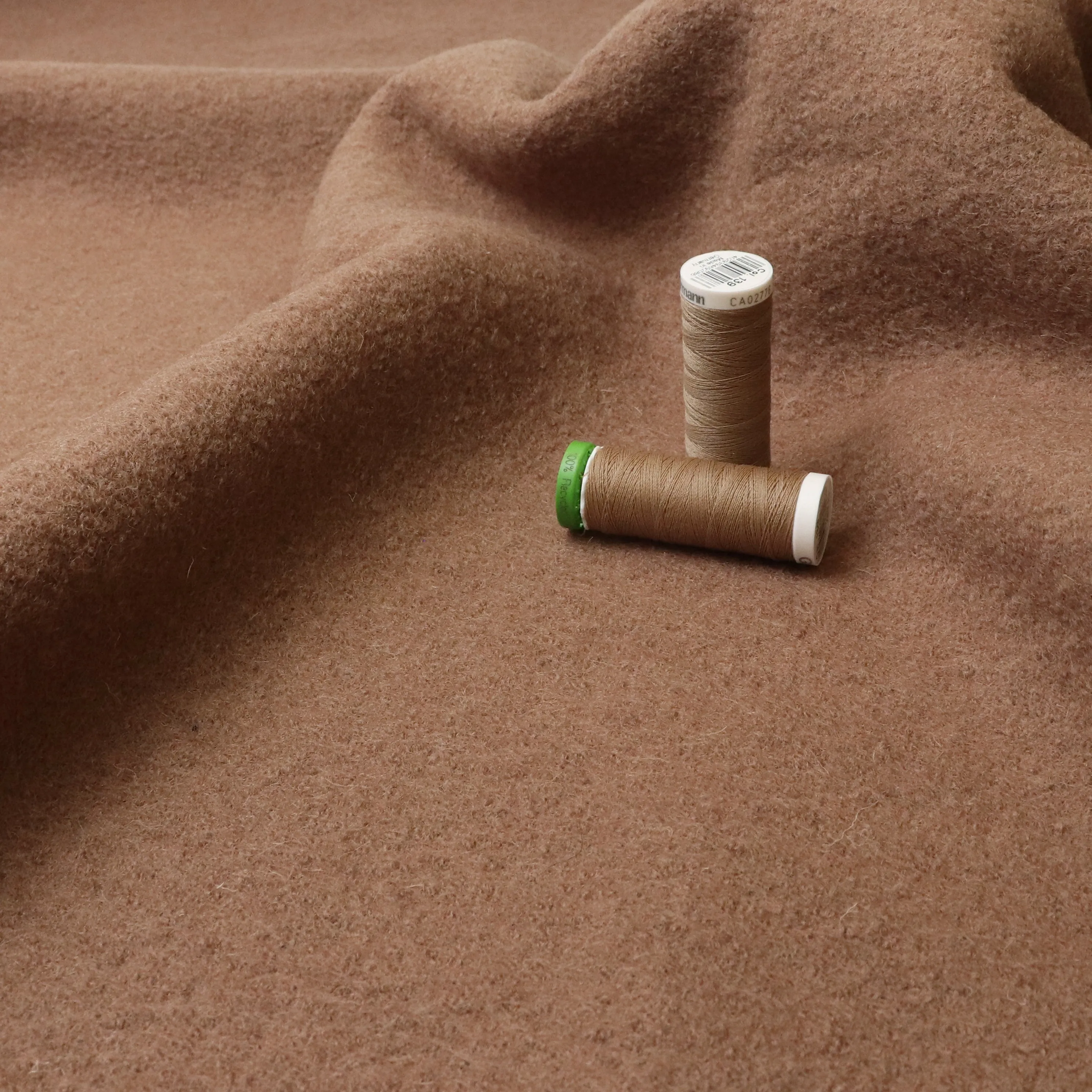 Boiled Wool Coating - Camel - END OF BOLT 69cm