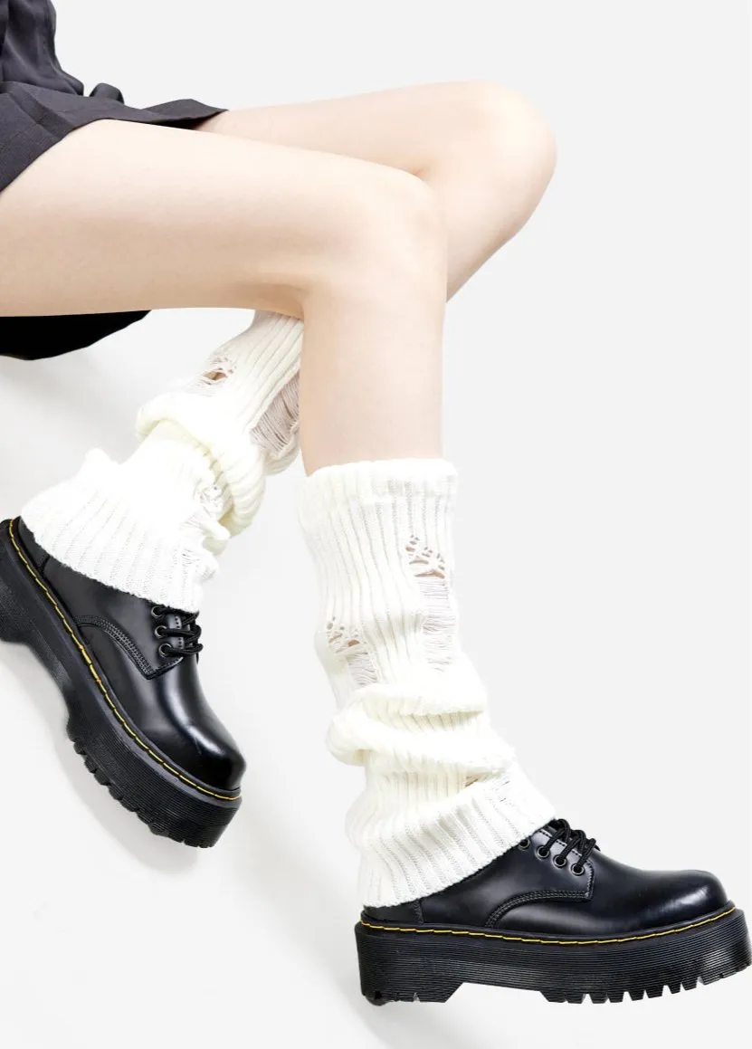 Caia Distressed Knit Leg Warmers