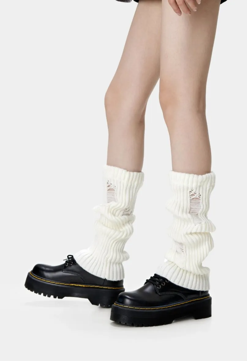 Caia Distressed Knit Leg Warmers