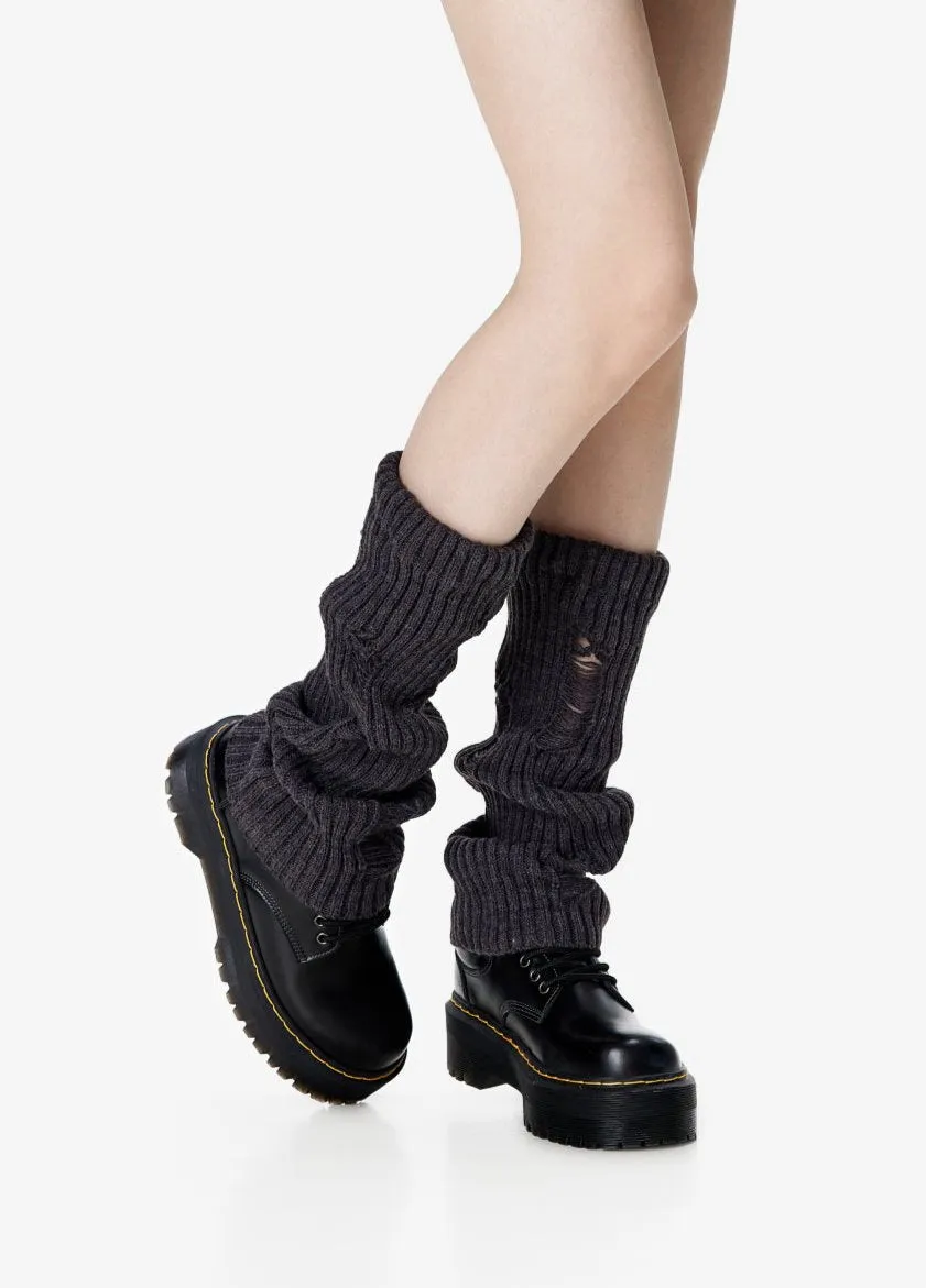 Caia Distressed Knit Leg Warmers