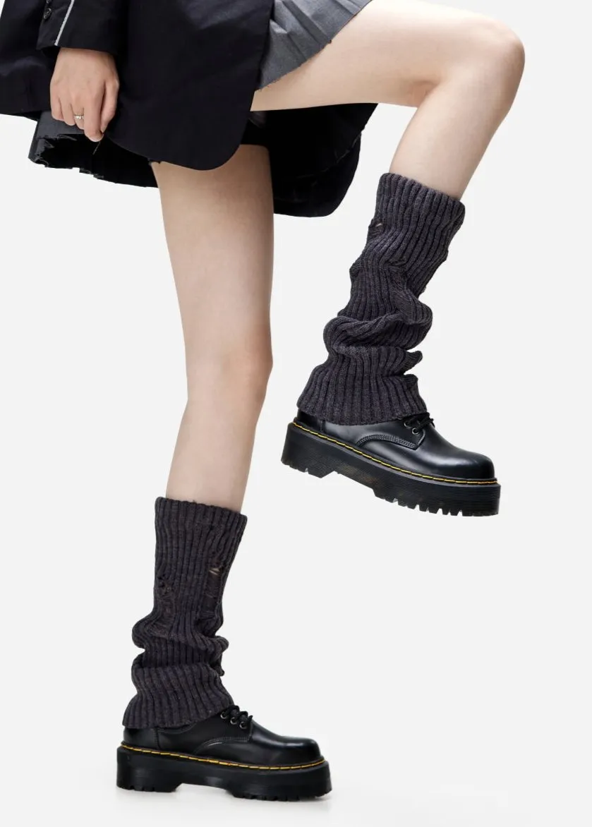 Caia Distressed Knit Leg Warmers