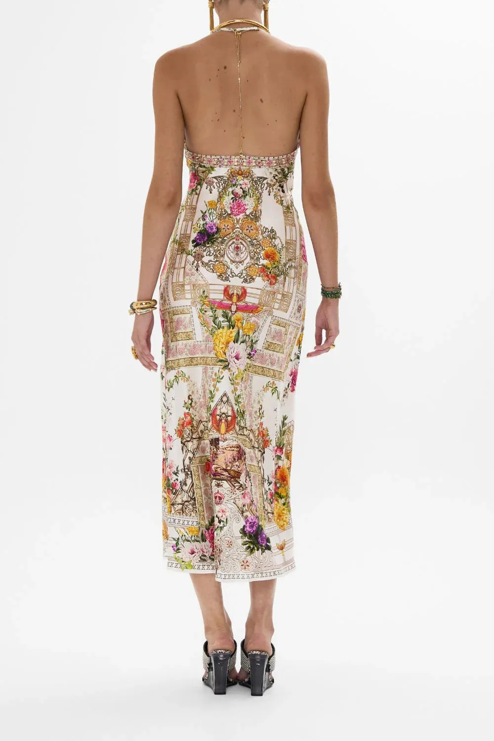 Camilla Chain Detail Slip Dress - Egyptian Rose