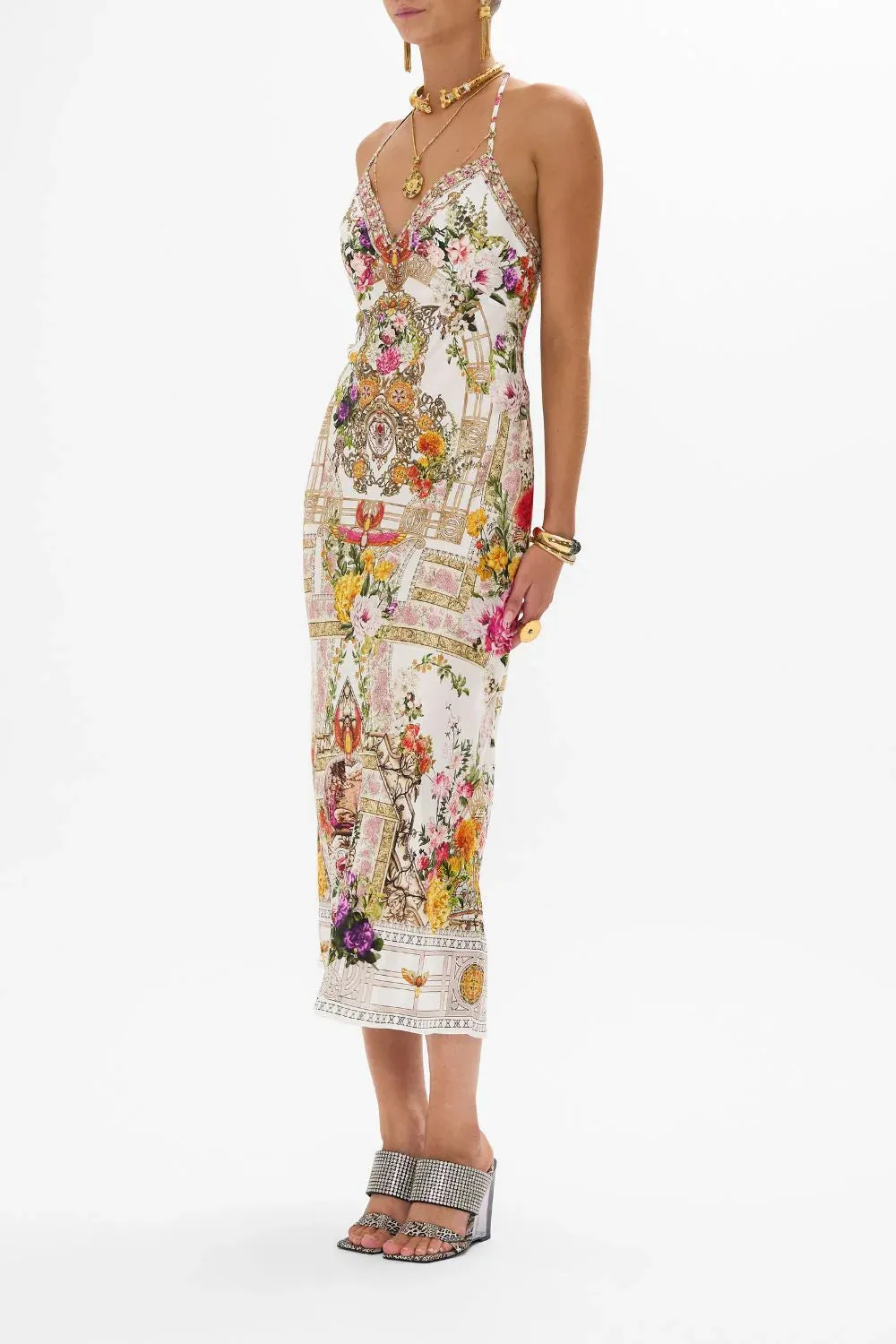 Camilla Chain Detail Slip Dress - Egyptian Rose