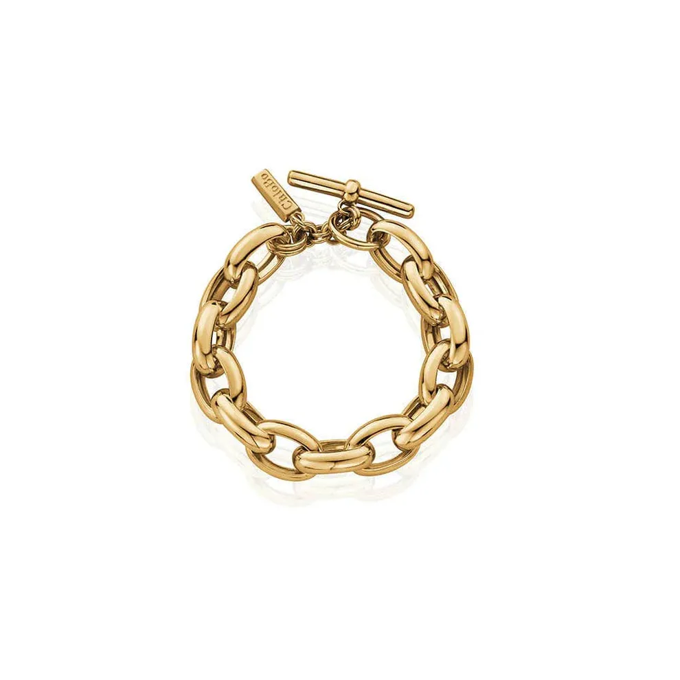 CHLOBO 22ct Gold Plated Mini Rollo Bracelet
