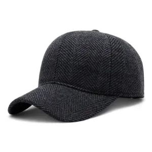 Chokore Autumn or Winter Baseball Cap with Ear Warmer (Gray)