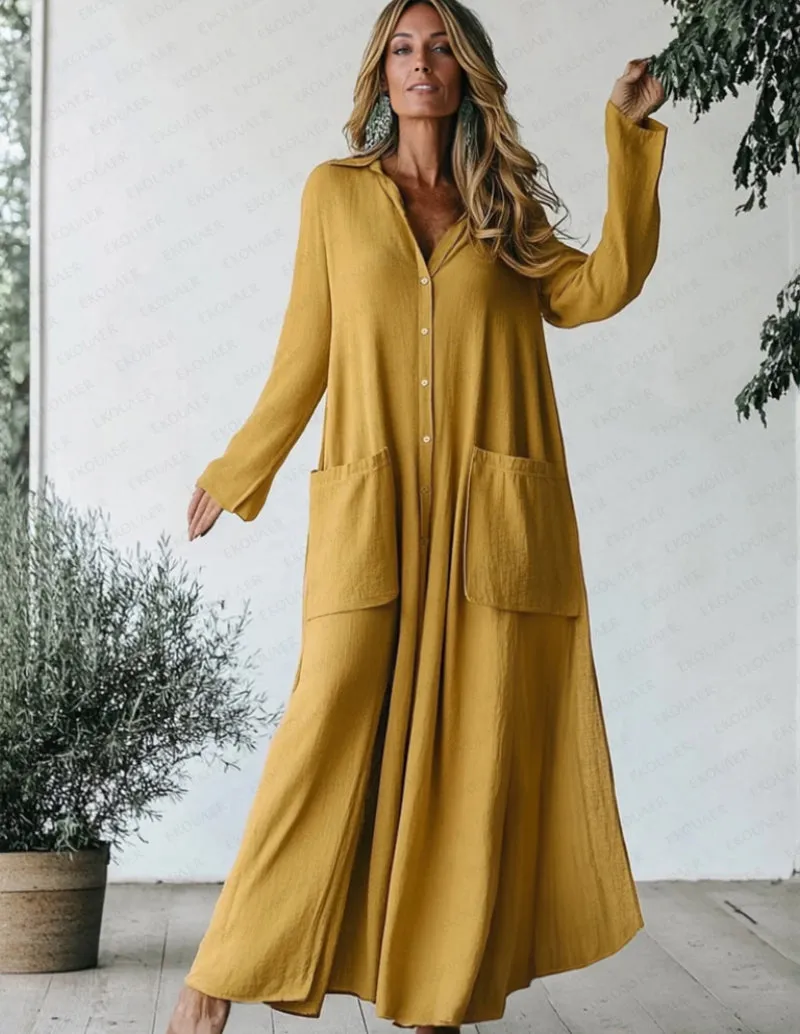 Comfy Flowy Elegance Nightgown Shirt Dress