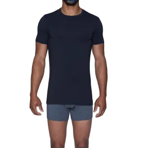 Crew Neck Undershirt in Black by Wood Underwear
