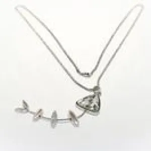 Crystal Bone Fish Necklace