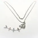 Crystal Bone Fish Necklace