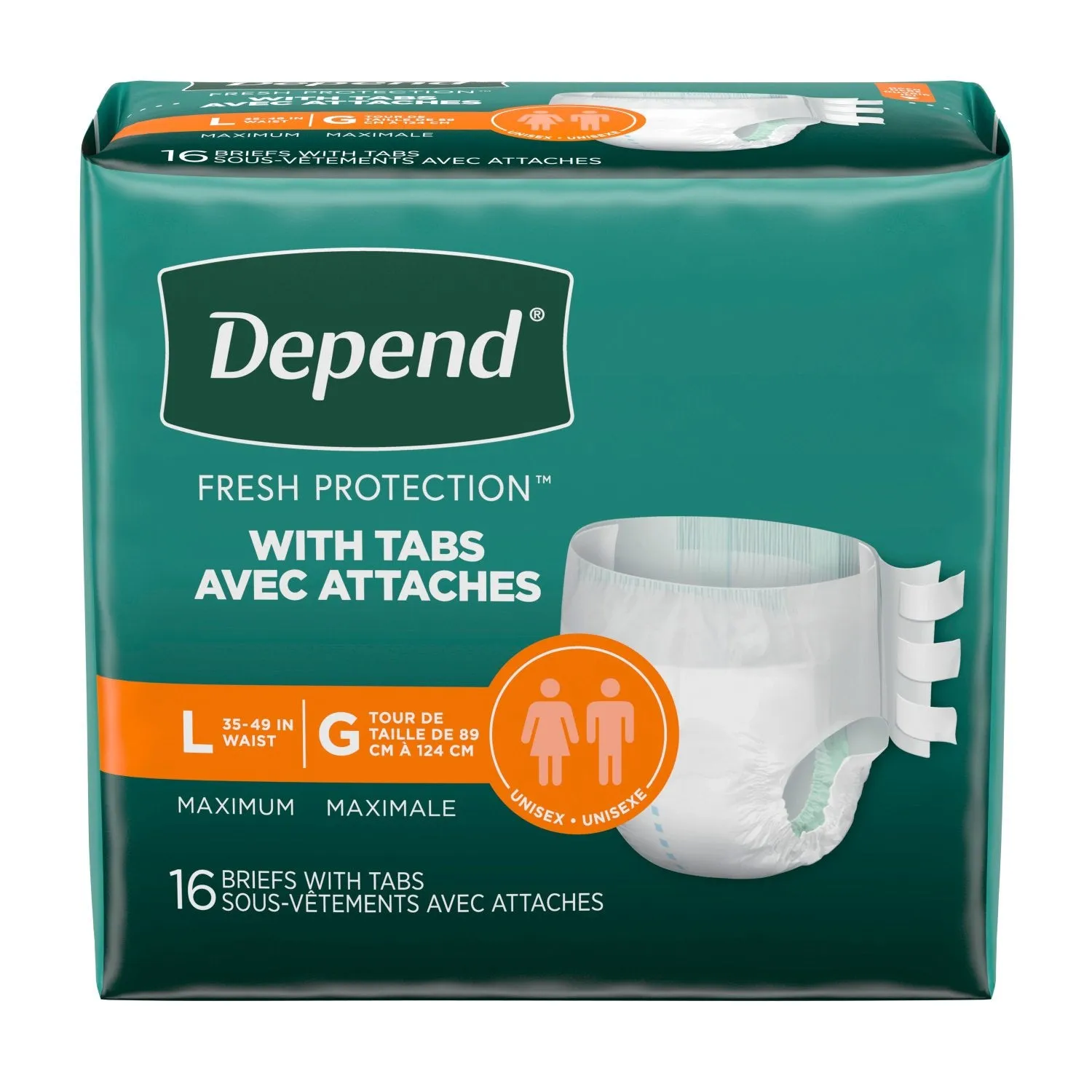 Depend Incontinence Protection with Tabs, Maximum Absorbency