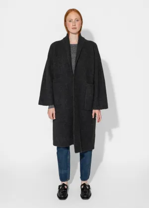 Double Face Long Coat in Ink