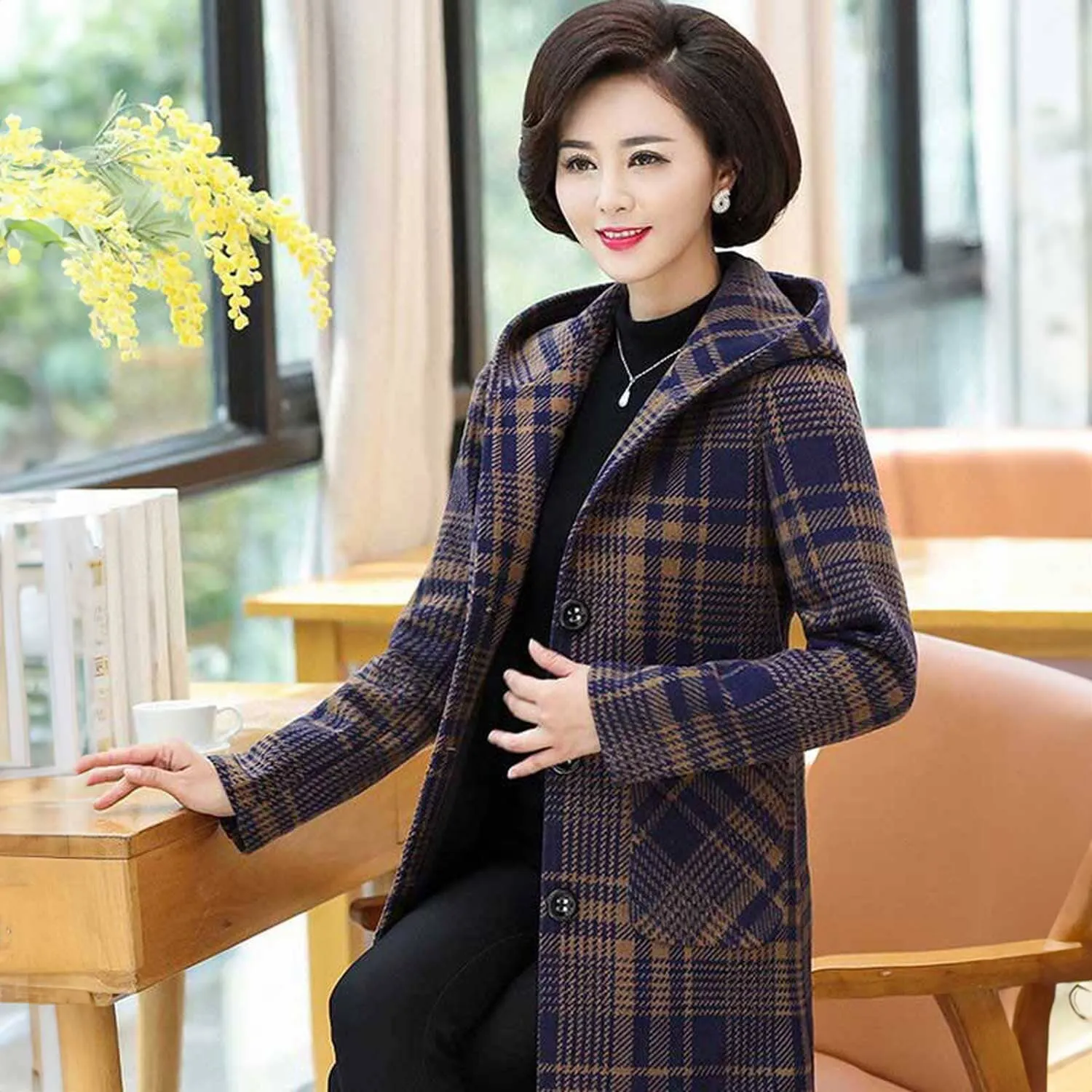 Fashion Women's Winter Outwear Long Hooded Coat