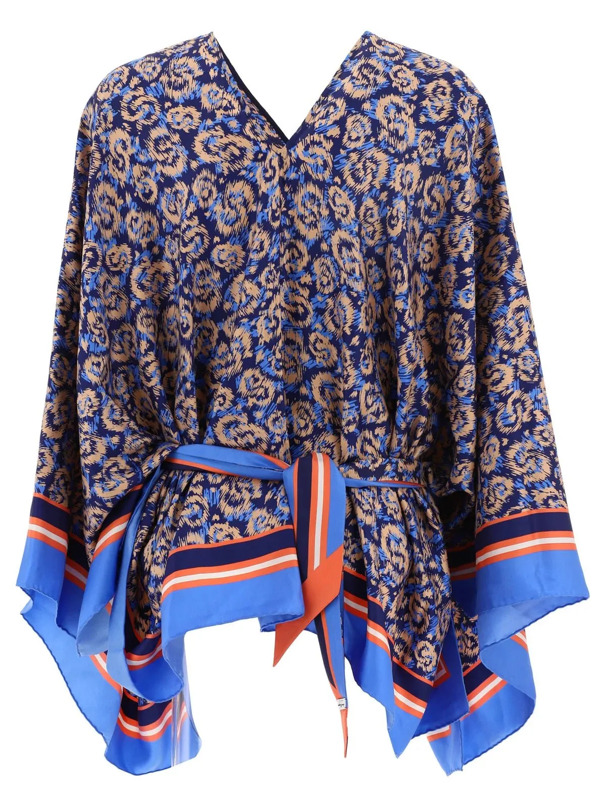 Ferragamo Sanim Poncho Blue