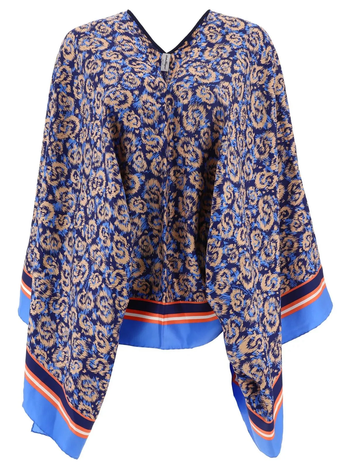 Ferragamo Sanim Poncho Blue