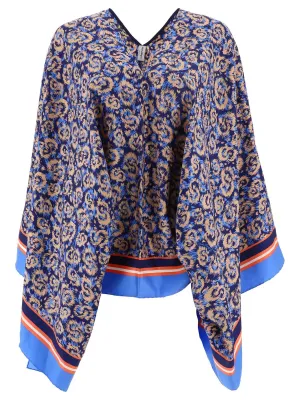 Ferragamo Sanim Poncho Blue