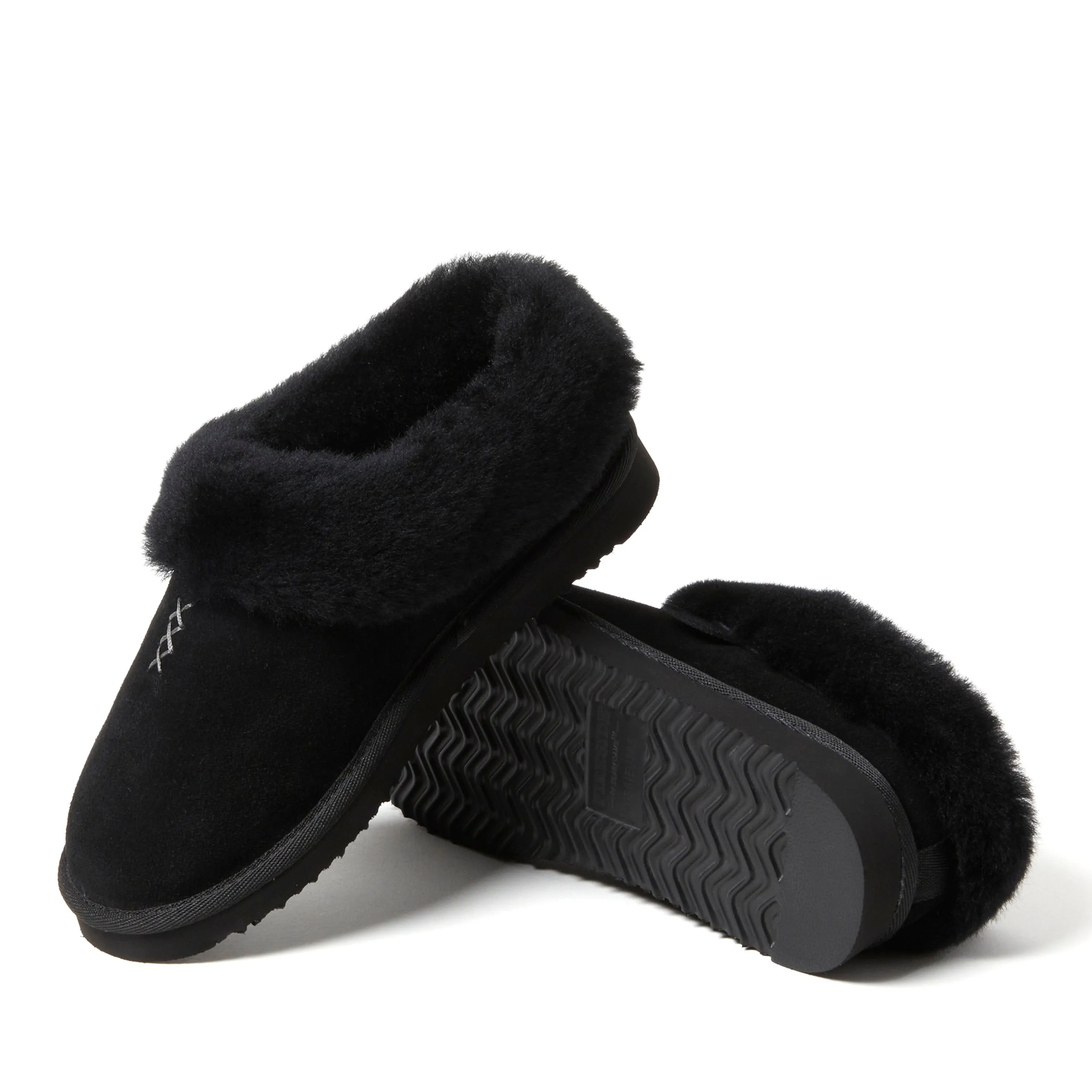 Fireside by Dearfoams Women's Adelaide Genuine Shearling Clog Slipper