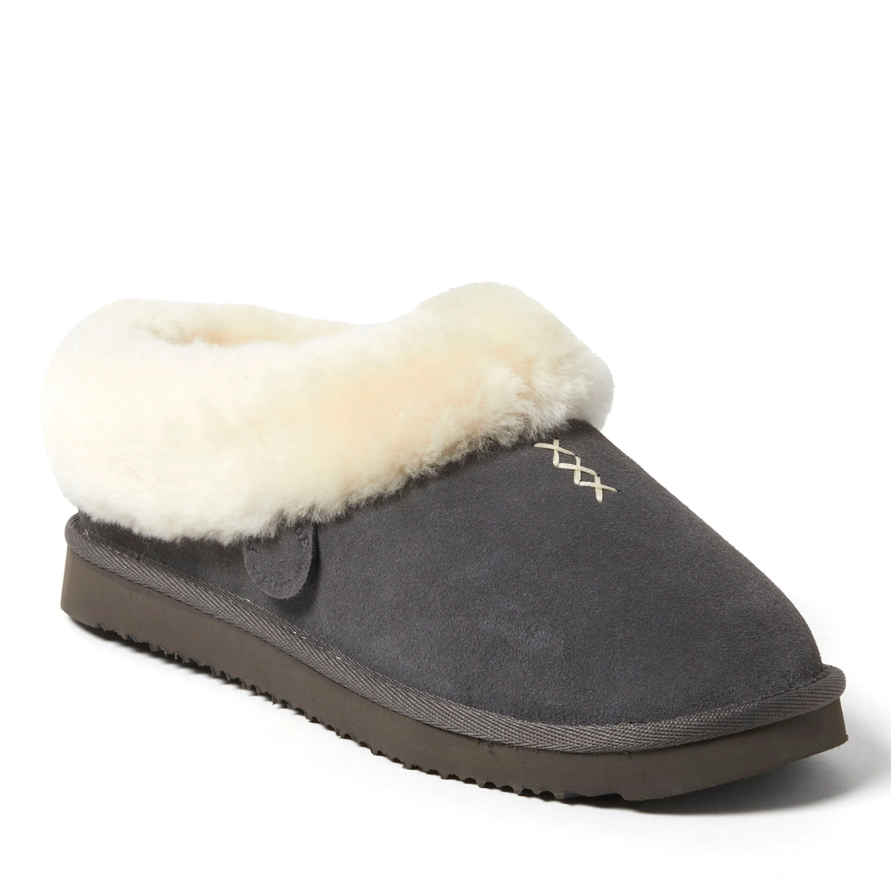 Fireside by Dearfoams Women's Adelaide Genuine Shearling Clog Slipper