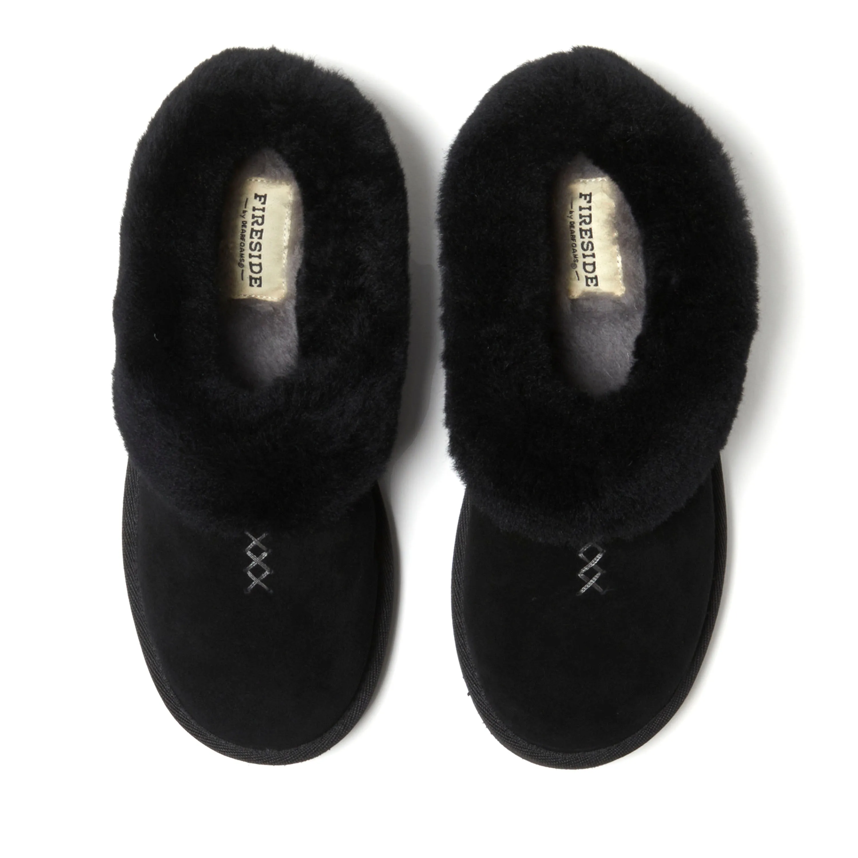Fireside by Dearfoams Women's Adelaide Genuine Shearling Clog Slipper