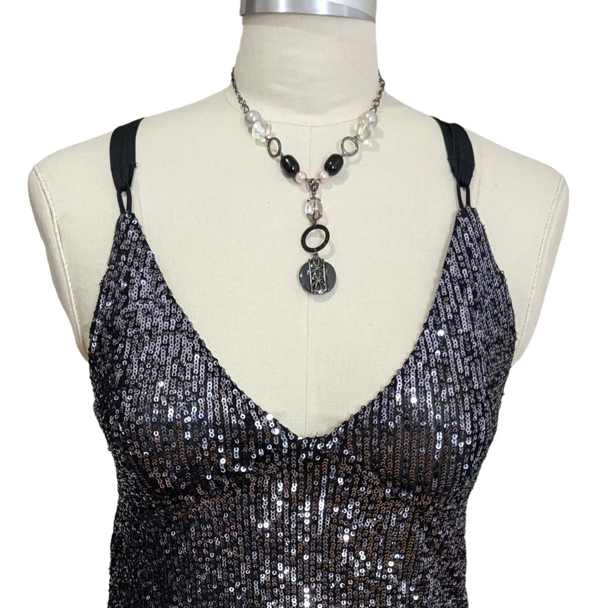 Free People Intimates Gold Rush Sequin Dress Size Large