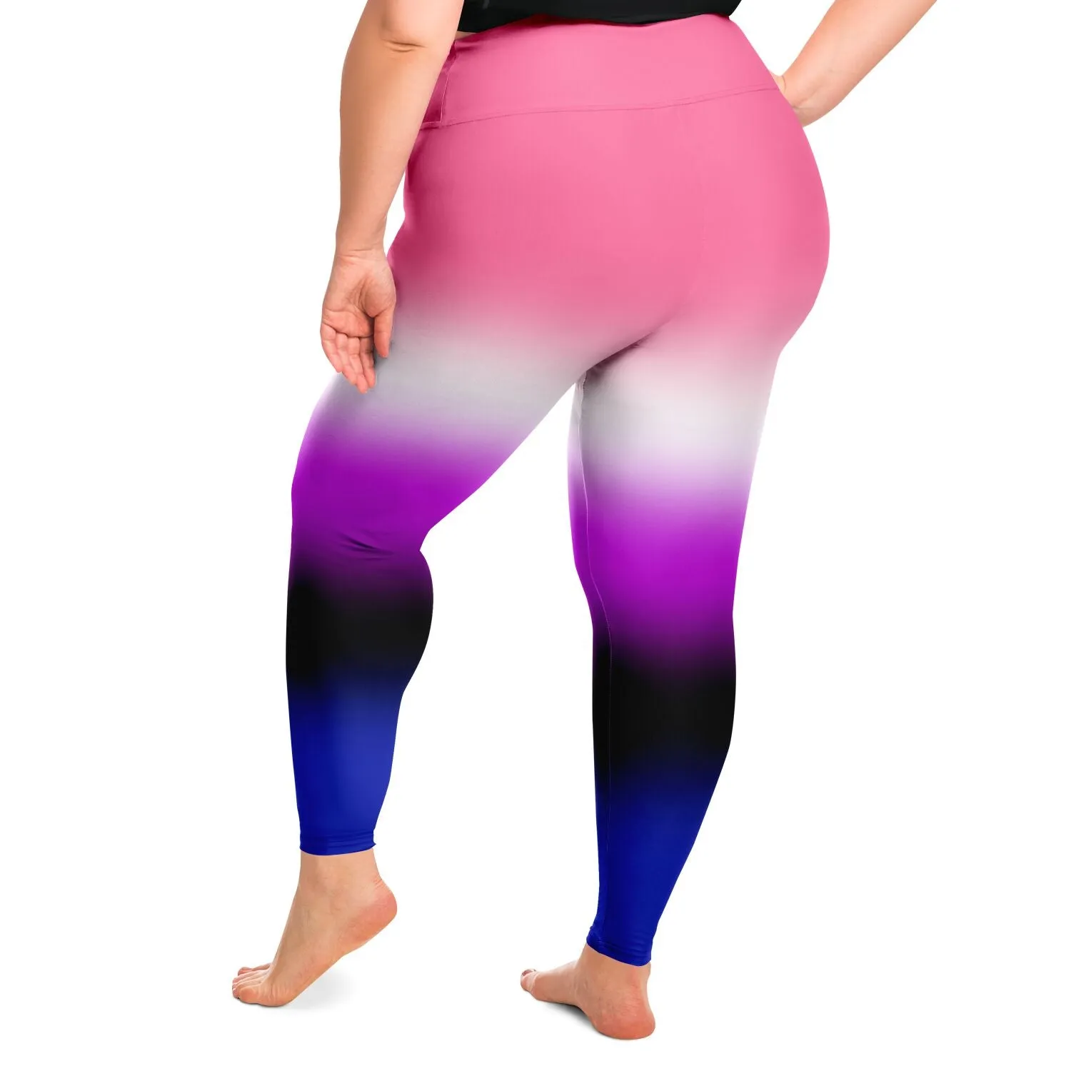 Genderfluid Pride Ombre High-Waist Plus Leggings