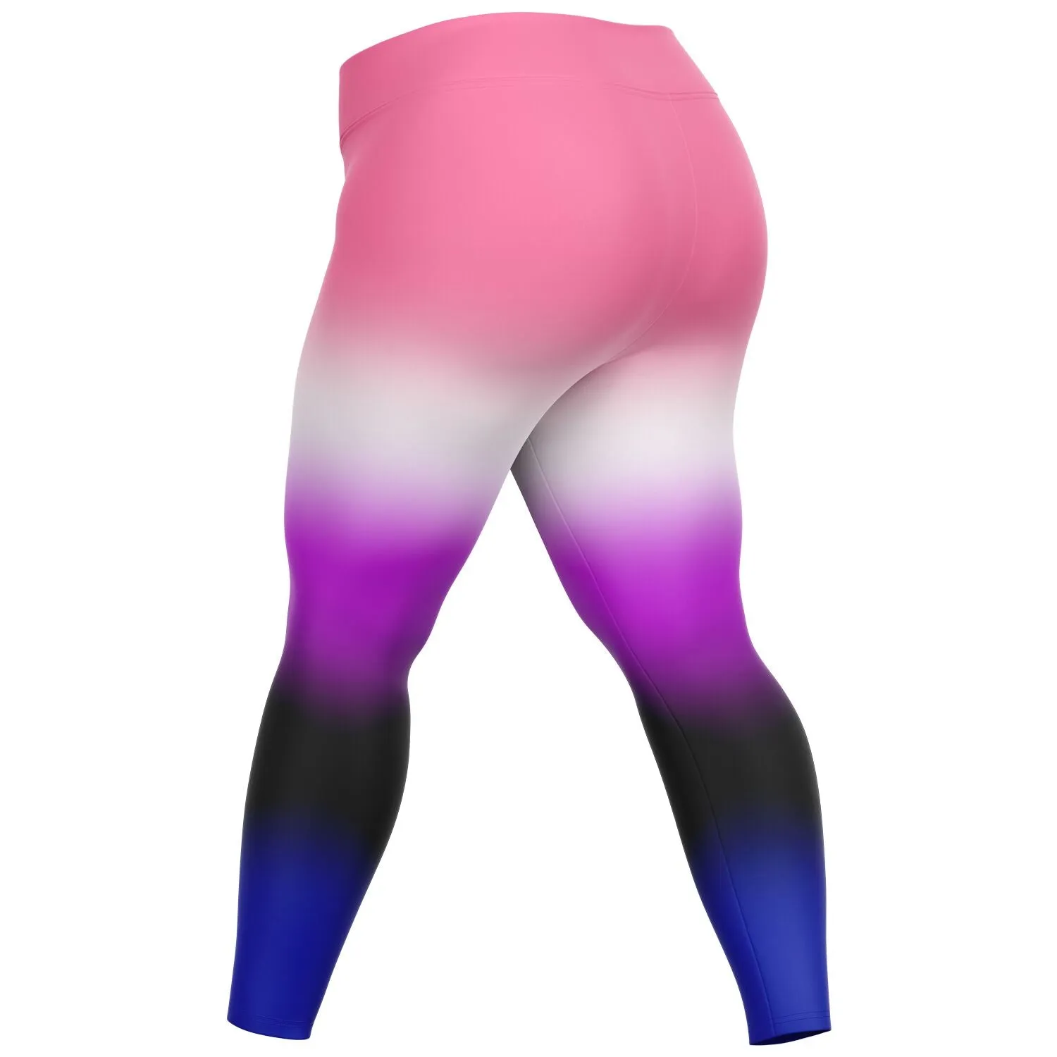 Genderfluid Pride Ombre High-Waist Plus Leggings