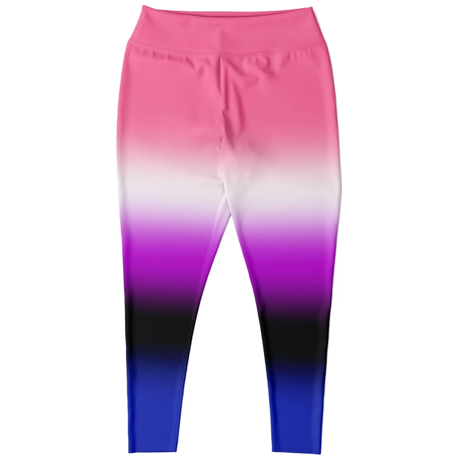 Genderfluid Pride Ombre High-Waist Plus Leggings
