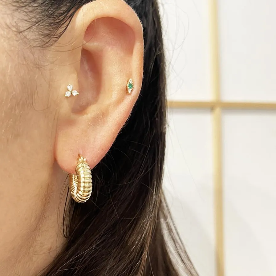 Gold Chunky and Thick Hoop Earrings