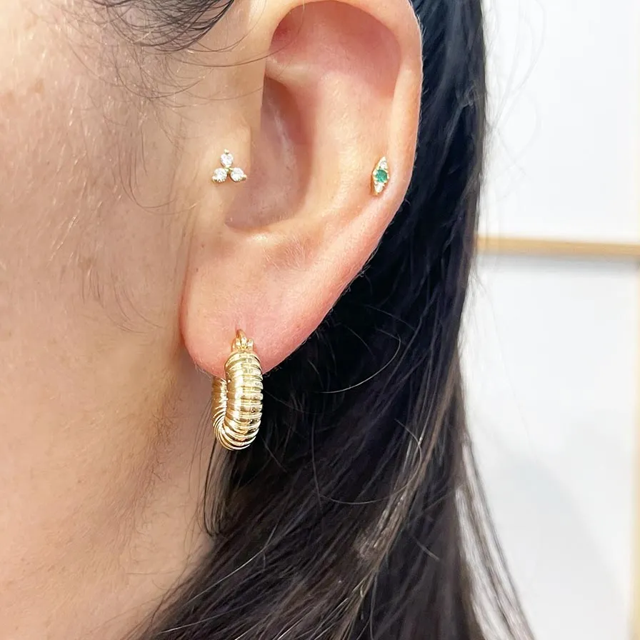 Gold Chunky and Thick Hoop Earrings