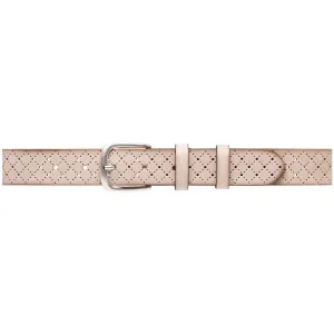 Jeans belt decorated with hole pattern / 16072 - Sand