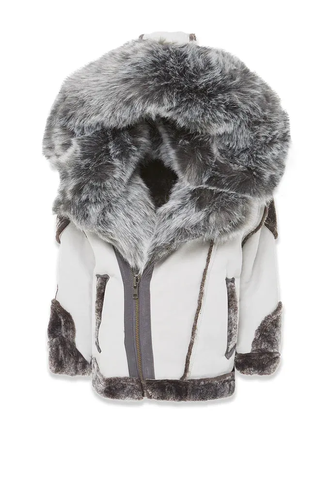 Jordan Craig - Kids El Jefe Shearling Moto Jacket - Light Grey (91590K)