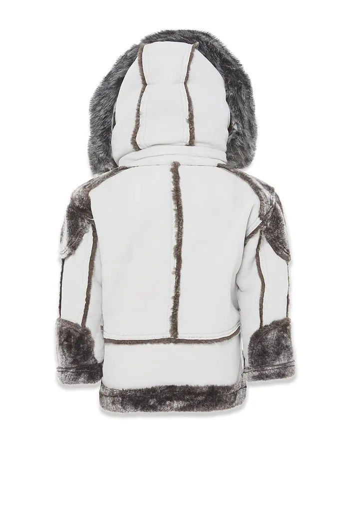 Jordan Craig - Kids El Jefe Shearling Moto Jacket - Light Grey (91590K)