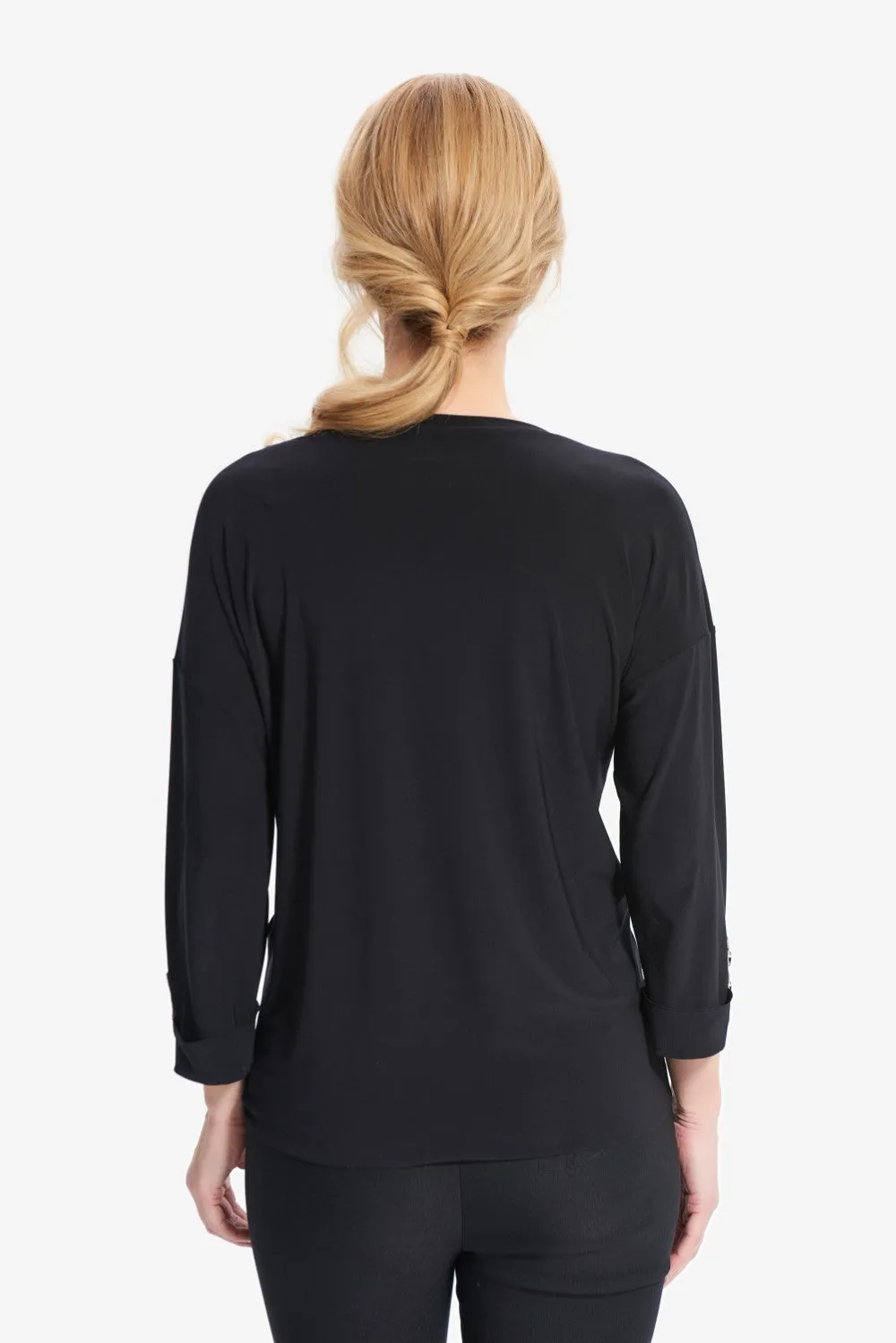 Joseph Ribkoff Top 214146 Black/Sand